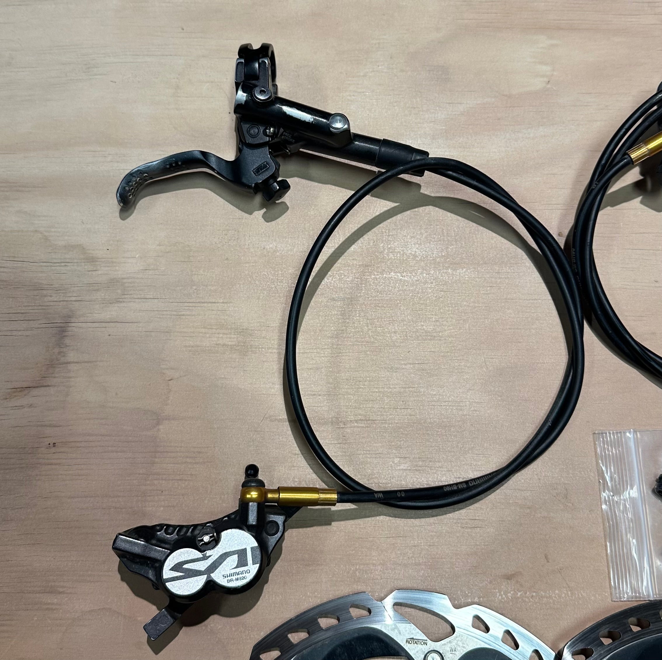 USED Shimano Saint Brakeset + Rotors