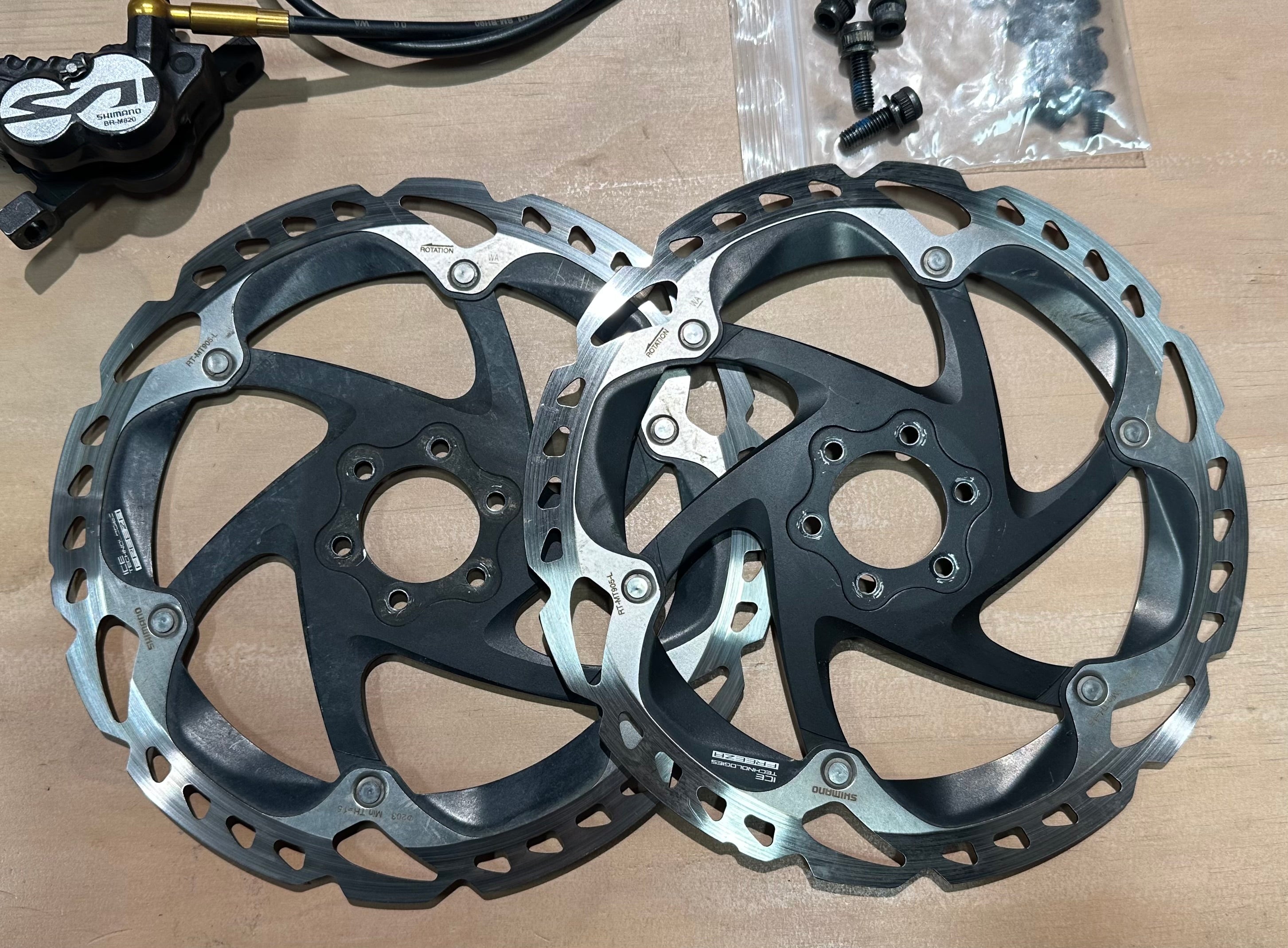 USED Shimano Saint Brakeset + Rotors