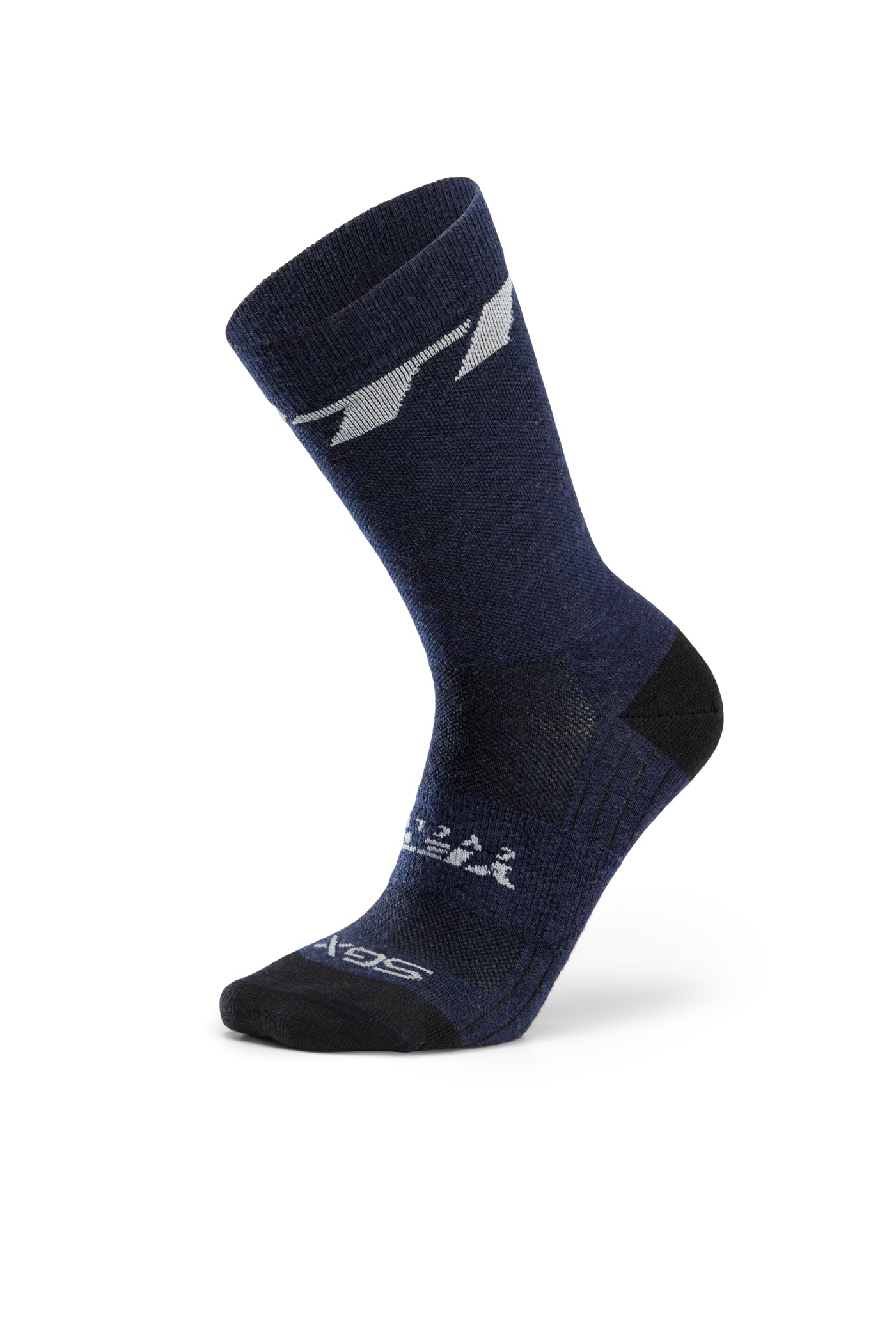 TALL WOOL TRAIL SOCK NAVY BOLD