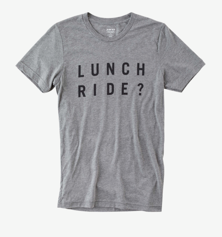 LUNCH RIDE TEE GREY/BLACK (SM ONLY)
